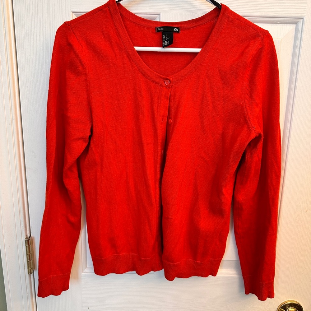 H&M Bright Red Knit Top